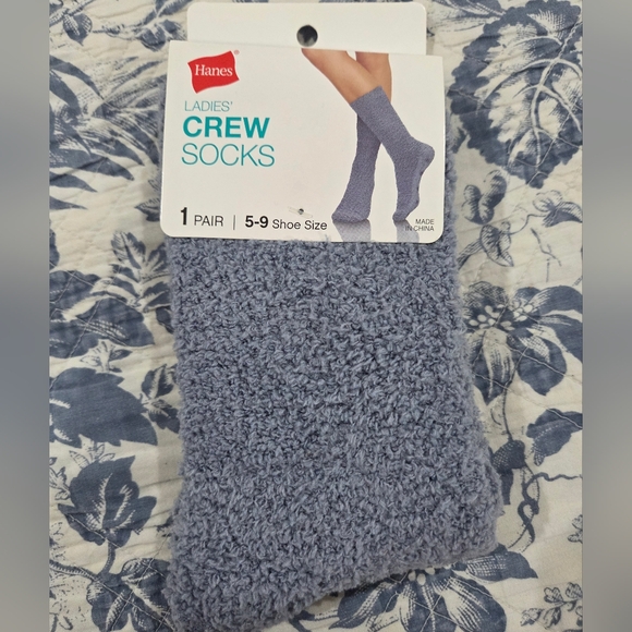 Hanes Other - Hanes Ladies' Crew Socks - Light Blue (1 Pair)